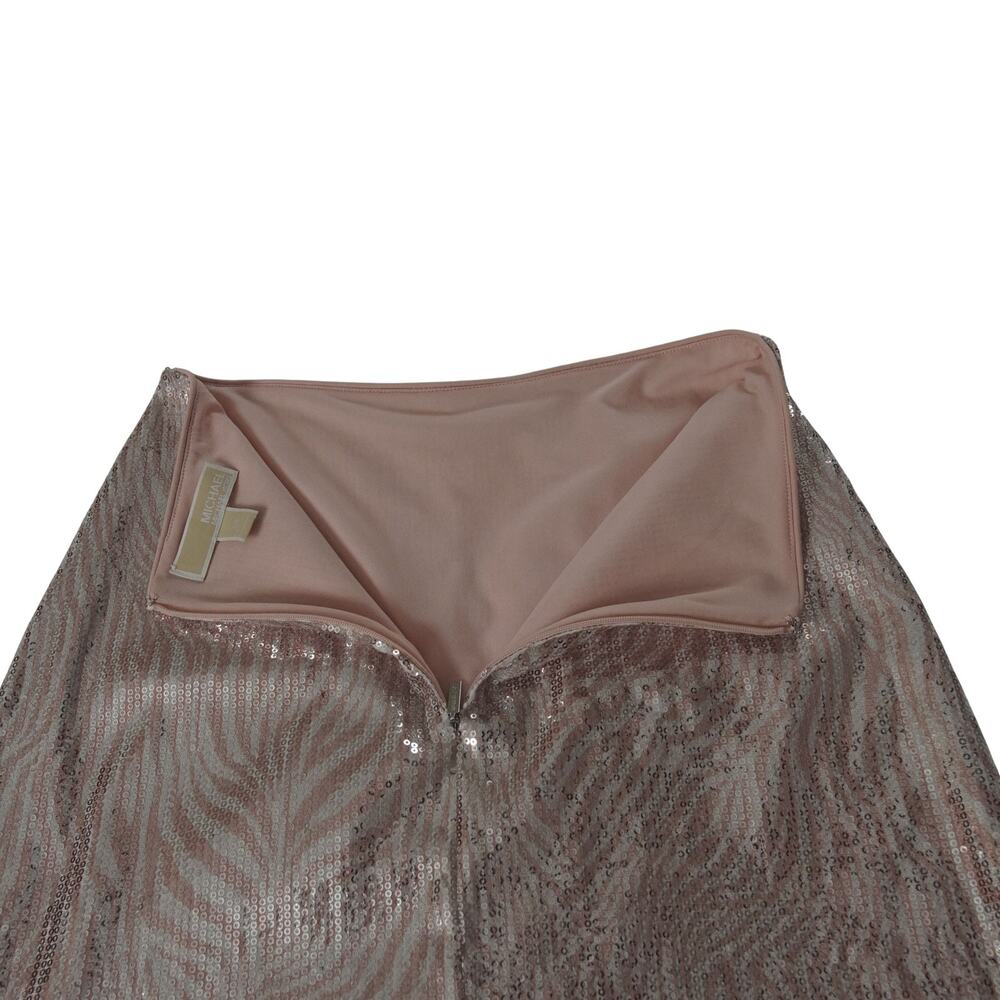 Michael Kors Blush Sequin Midi Skirt XS Party Holiday Going Out EUC - Picture 10 of 16